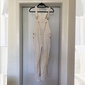 Free People Ivory Overalls